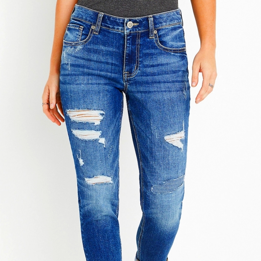 Maurices Distressed Stretch Jean Large Extra Long